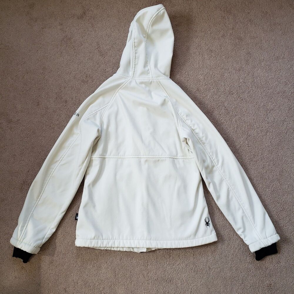 Spyder Women’s Softshell Jacket Water Resistant Terry Fleece Lined White Size S - Picture 2 of 10